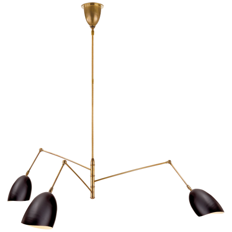 Люстра Sommerard Large Triple Arm Chandelier ARN 5009HAB-BLK