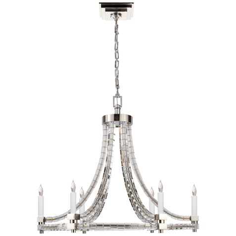 Люстра Crystal Cube Round Flatline Chandelier CHC 1535PN