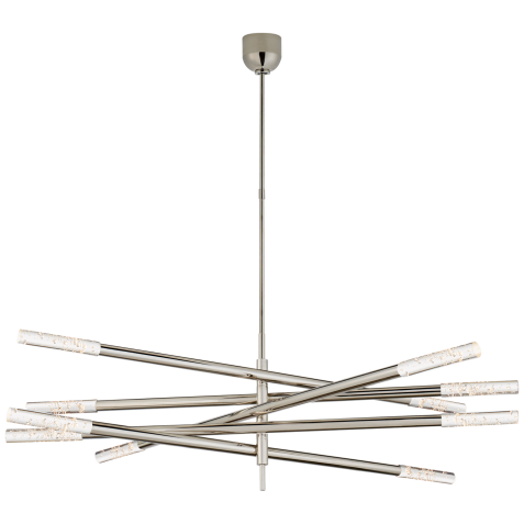 Люстра Rousseau Grande Ten Light Articulating Chandelier KW 5587PN-SG