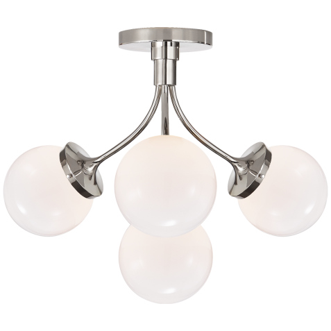 Люстра Prescott Medium Semi-Flush Mount KS 4407PN-WG