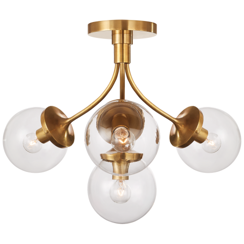 Люстра Prescott Medium Semi-Flush Mount KS 4407SB-CG