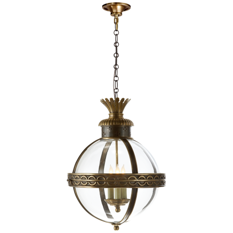 Люстра Crown Top Banded Globe Lantern CHC 2111BZ/AB-CG