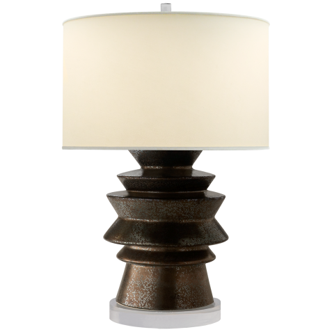 Настольная лампа Stacked Disk Table Lamp CHA 8693CBZ-PL