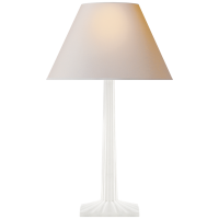 Настольная лампа Strie Fluted Column Table Lamp CHA 8707WHT-NP