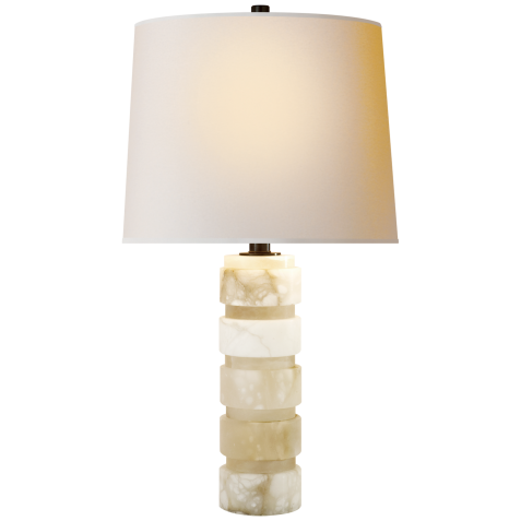 Настольная лампа Round Chunky Stacked Table Lamp CHA 8945ALB-NP