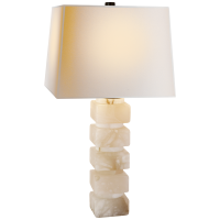 Настольная лампа Square Chunky Stacked Table Lamp CHA 8947ALB-NP
