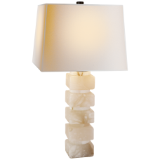 Настольная лампа Square Chunky Stacked Table Lamp CHA 8947ALB-NP