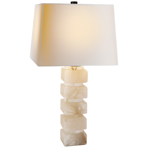 Настольная лампа Square Chunky Stacked Table Lamp CHA 8947ALB-NP