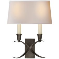 Бра Cross Bouillotte Small Sconce CHD 1190BZ-NP