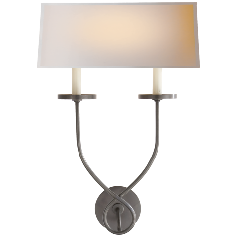 Бра Symmetric Twist Double Sconce CHD 1612BZ-NP