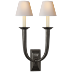 Бра French Deco Horn Double Sconce S 2021BZ-NP