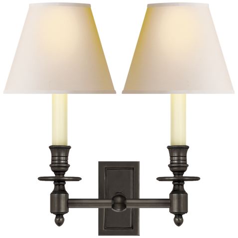 Бра French Double Library Sconce S 2212BZ-NP