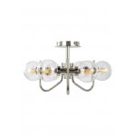 Verne 6 - Light Semi-Flush Mount EF1036BBS