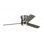 56" Aerotour Semi-Flush - Polished Nickel with Grey Blades