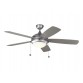 52" Discus Outdoor Fan - Painted Brushed Steel