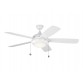 52" Discus Outdoor Fan - White