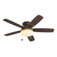 52" Traverse Semi-Flush Fan - Roman Bronze