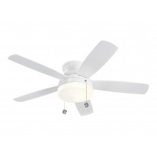 52" Traverse Semi-Flush Fan - White