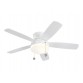 52" Traverse Semi-Flush Fan - White