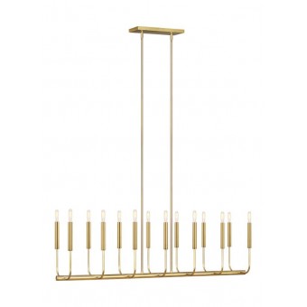 Brianna 14 - Light Linear Chandelier EC10614BBS