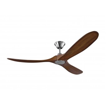 60" Maverick - Brushed Steel with Koa Blades