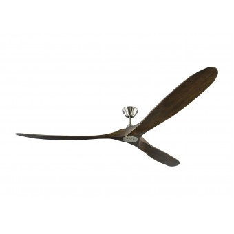 88" Maverick Super Max - Brushed Steel with Dark Walnut Blades